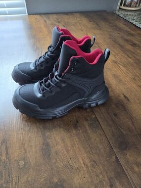 Men's Steel Toe High-Top Work Boots – Breathable Size 7.5 US